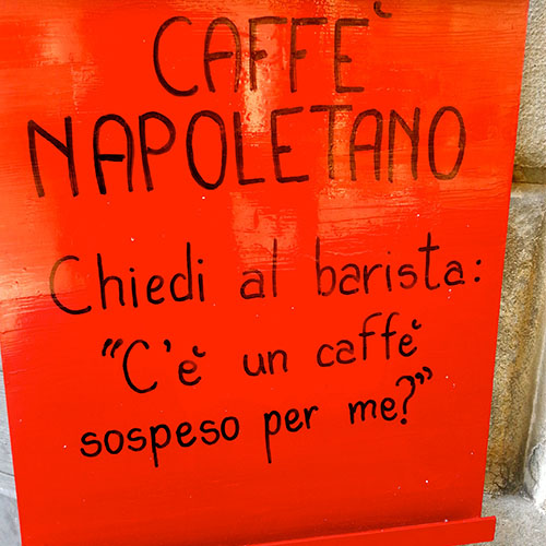 caffe sospeso tradizione napoletana